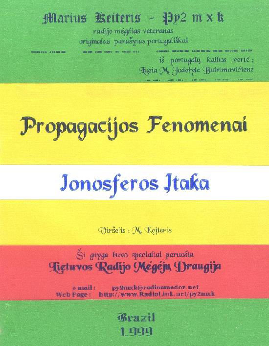 Livro: Propagacijos fenomenai Ionosferos itaka. Autor: Mário Keiteris